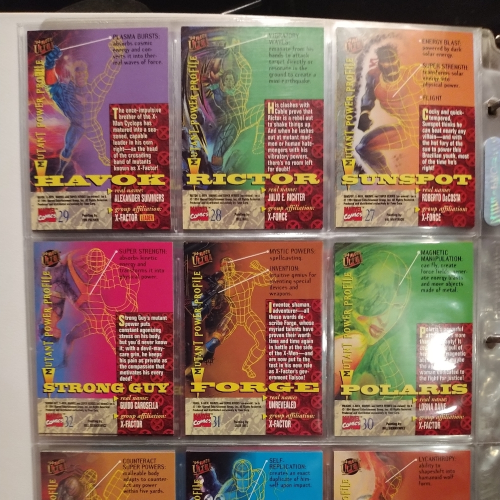 (Rare vintage) Marvel '94 FLEER X-MEN superhero trading cards. - Picture 3 of 4